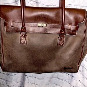 Liz Claiborne Leather Laptop Bag With Two Spacious Compartments Sophisticated